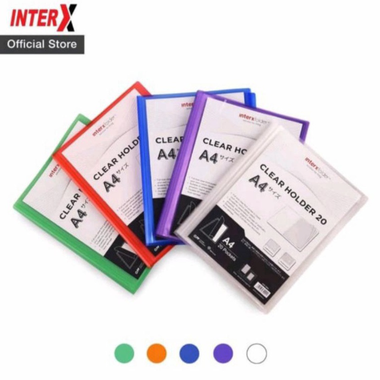 

[PROMO DH8I] Clear Holder A4 20 Pocket Inter X / Dokumen Keeper / Display Album 196