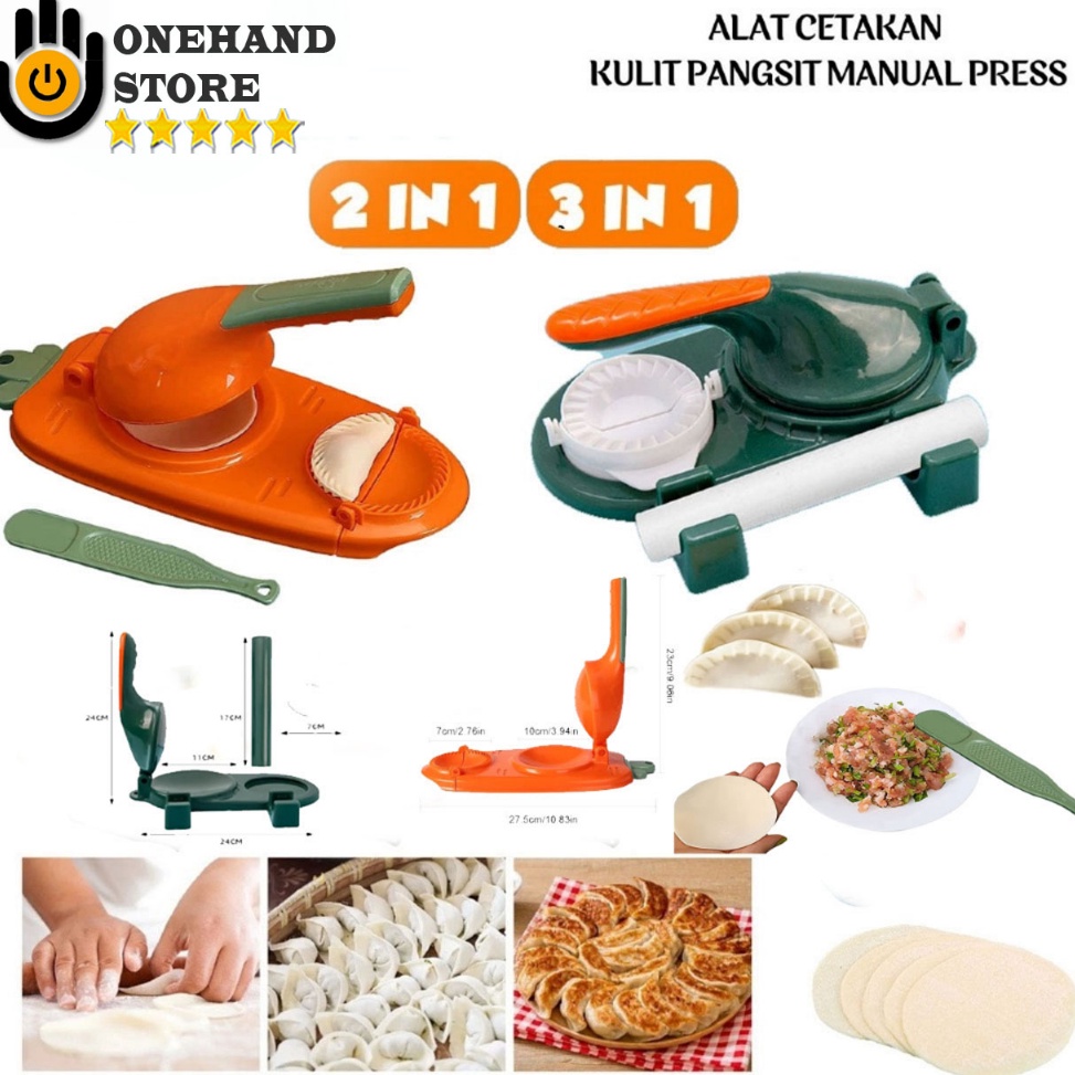 Promo besarRr8R2 Cetakan Pangsit Pastel Alat Press Adonan Pangsit / cetakan pastel 2in1 n 3in1 multi