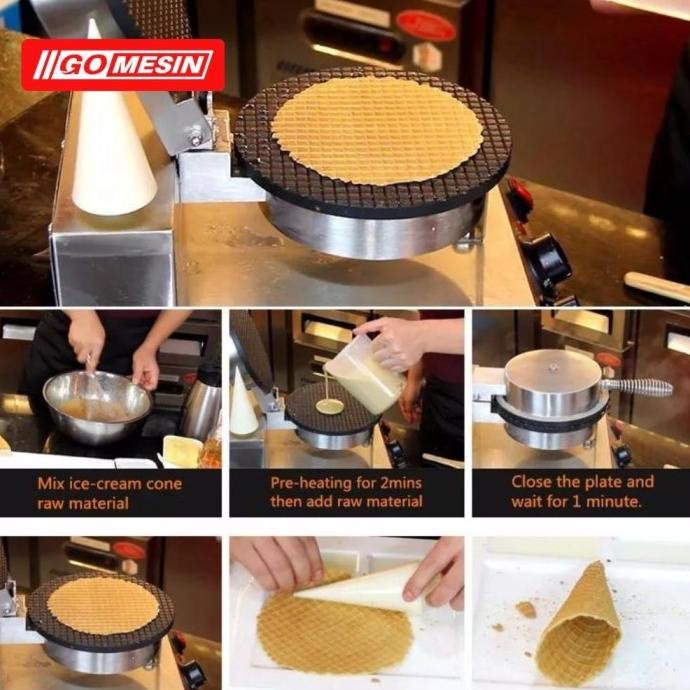 Ice Cream Cone Baker Gomesin Gm Xp1 Mesin Cetakan Cone Ice Cream Es