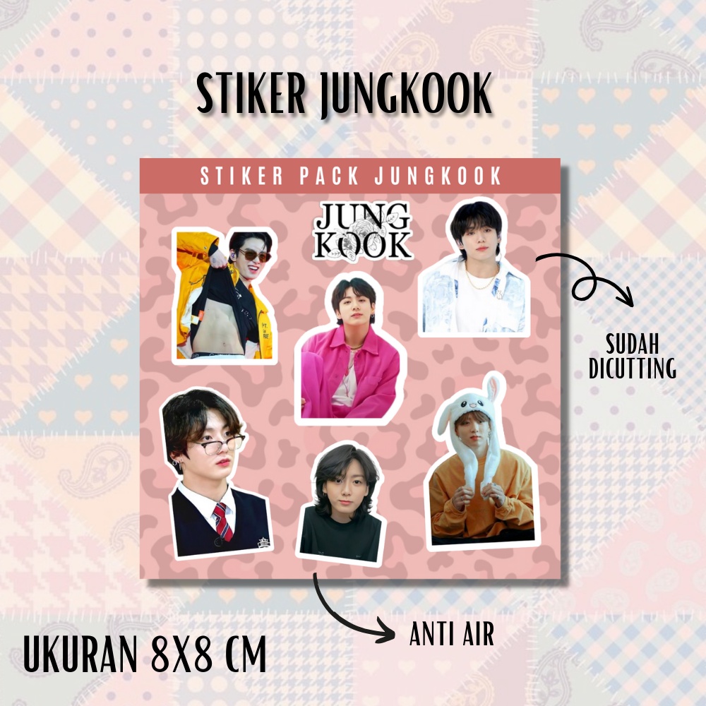 

STIKER JUNGKOOK BTS JK | STIKER REALPICT KPOP STIKER ANTI AIR LUNTUR