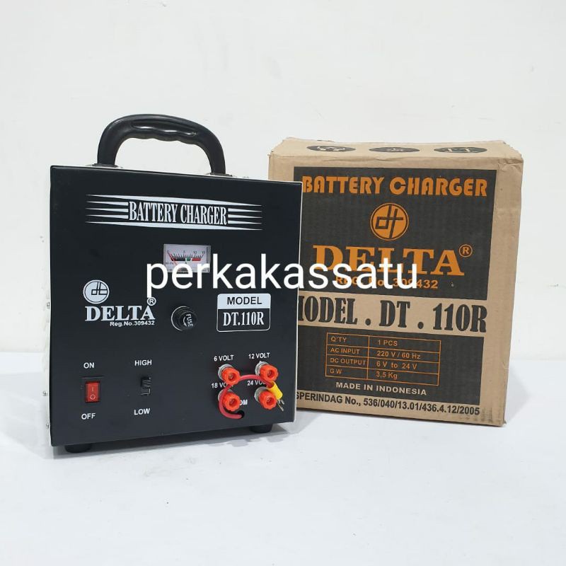 CAS BATTERAI AKI ACCU BATTERY CHARGER DELTA 10A DT110R