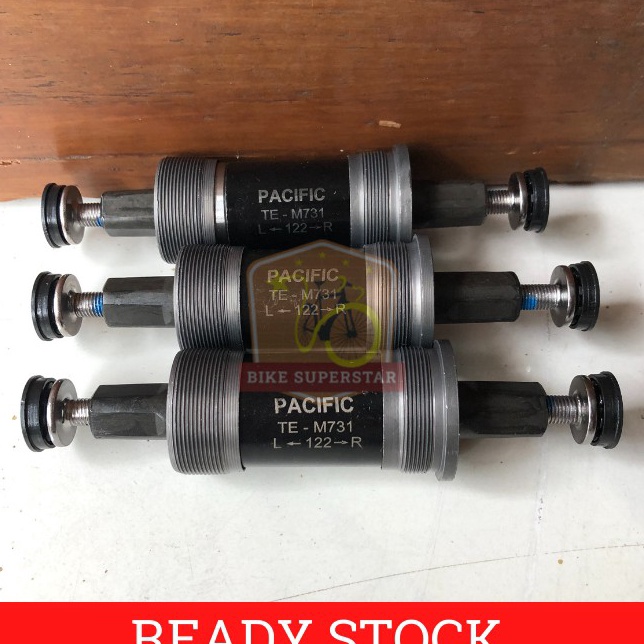 ★★★ Ejf BB Bottom Bracket / As Tengah Sepeda Bearing Kotak Pacific 118 / 122 mm Lipat, MTB, Minion, 
