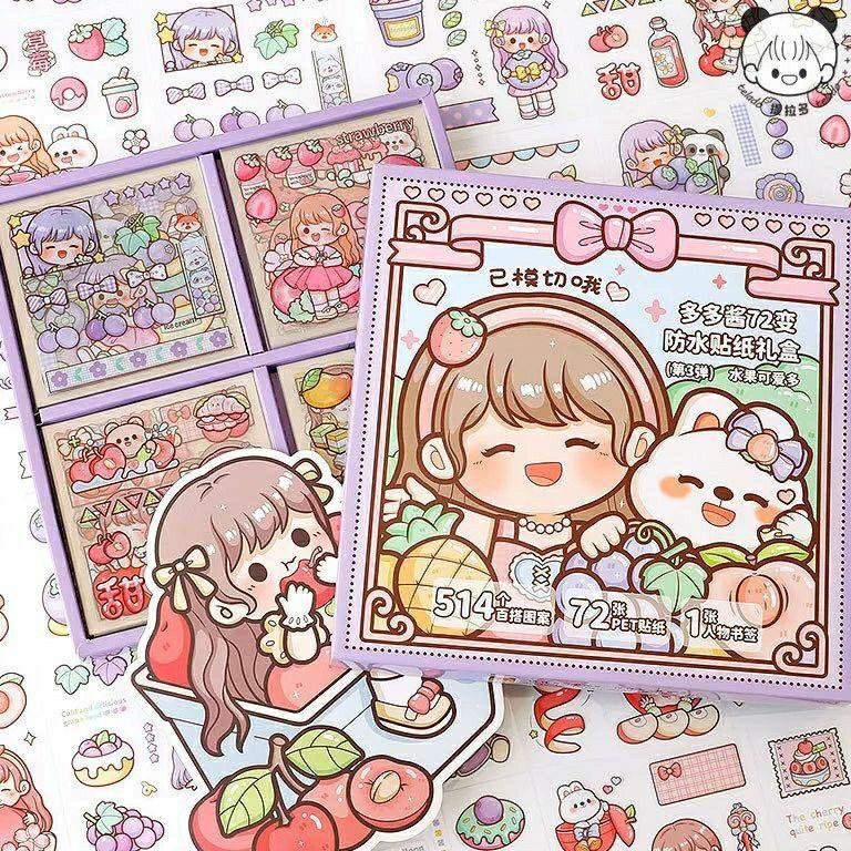 

New Arrivals Stiker Dodojam 72 Lembar Telado Sticker Pvc Lucu Aesthetic Journal Vyp