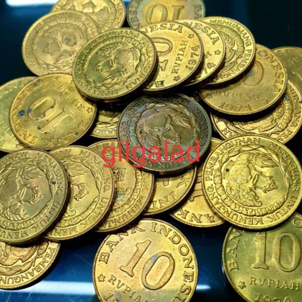 Termurah Koin Kuno 10 Rupiah Tabanas Tembaga 1974 Kinclong Gress Nyp