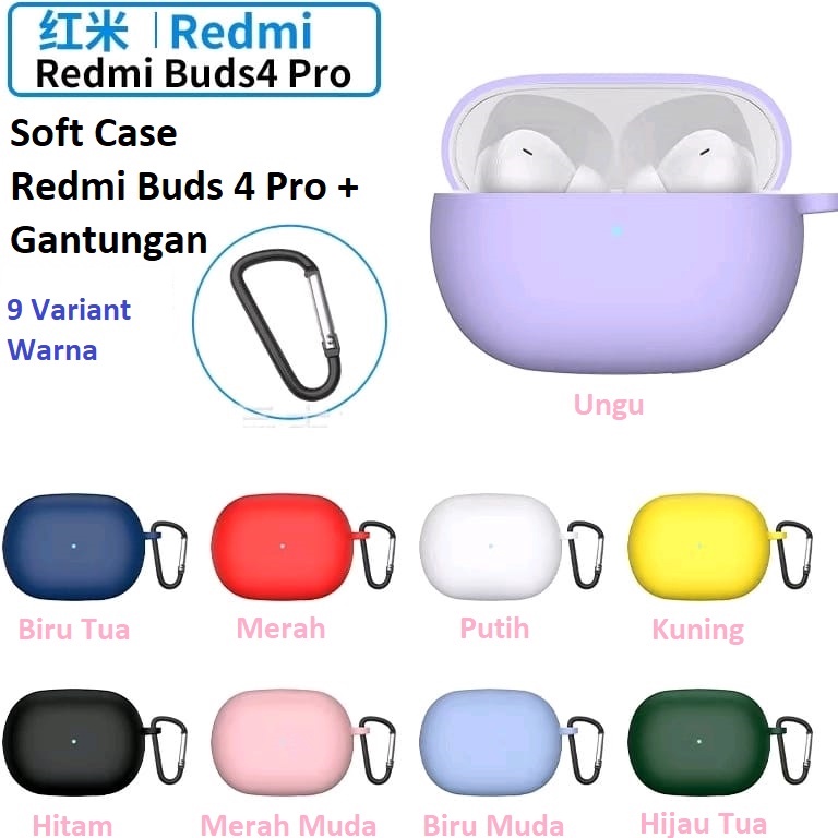 Belanja Nyaman3z3Yn Soft Case Silikon TWS Redmi Buds 4 Redmi Buds 4 Pro Redmi Buds 4 Lite + Carabine