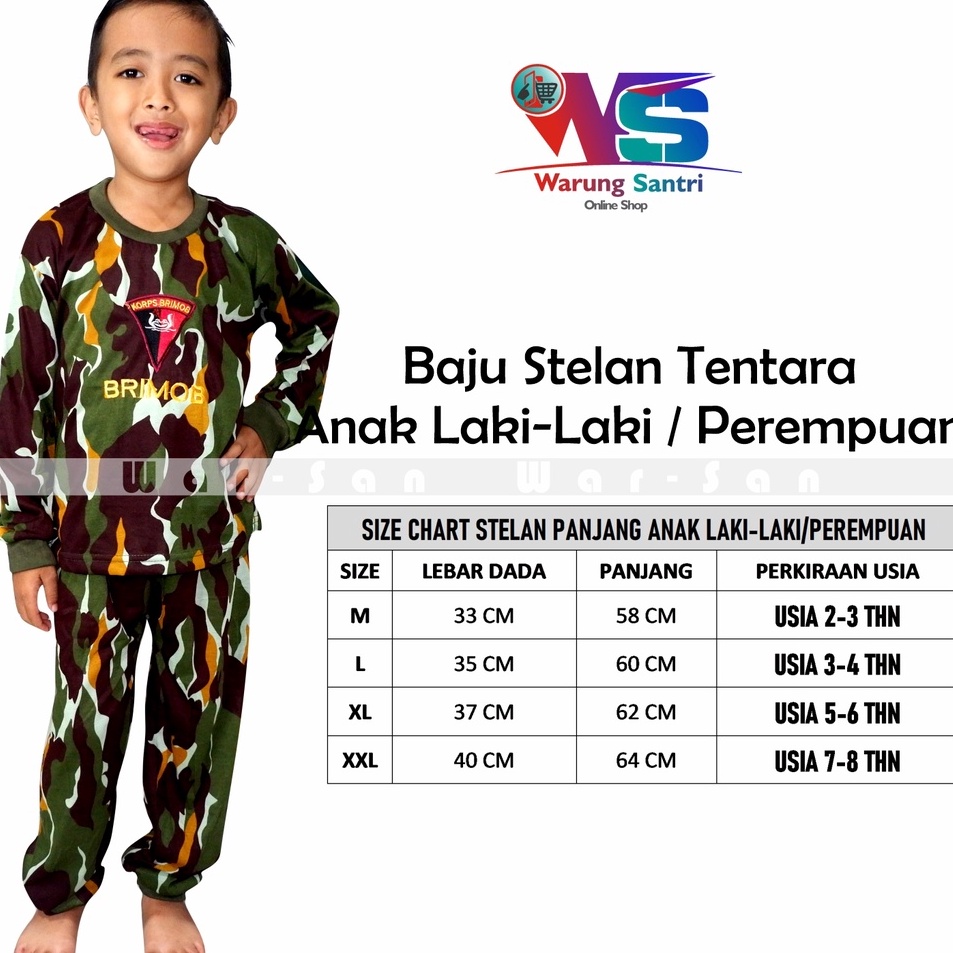 JNGJ6822  Baju Brimob Anak / Baju Stelan TNI anak / Training Brimob Anak / Kaos TNI Anak-Anak seraga