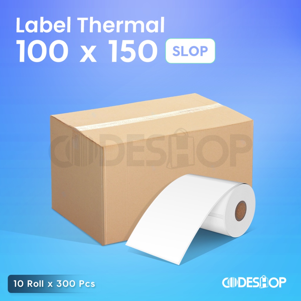 

1 Slop Isi 10 Label Barcode 100 x 150 Direct Thermal 100x150mm 300 Pcs