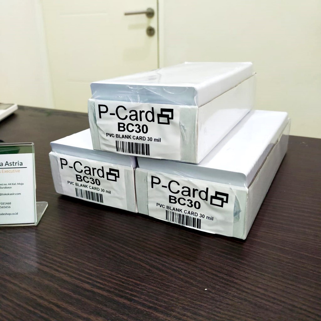

BLANK CARD PCARD BC30 KARTU PVC 80 MIL POLOS UNTUK DATACARD FARGO HITI KARTU ID CARD PVC POLOS