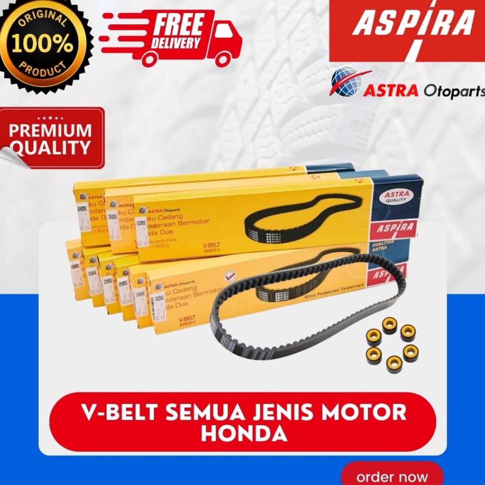 ☋ V-BELT ASPIRA / VANBELT ASPIRA / VAN BELT V BELT HONDA BEAT,  VARIO 125 150 , SPACY , SCOOPY VANBE