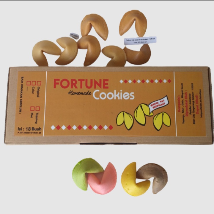 

Fortune Cookies Kue Kering Keberuntungan Renyah 18 Piece Per Box