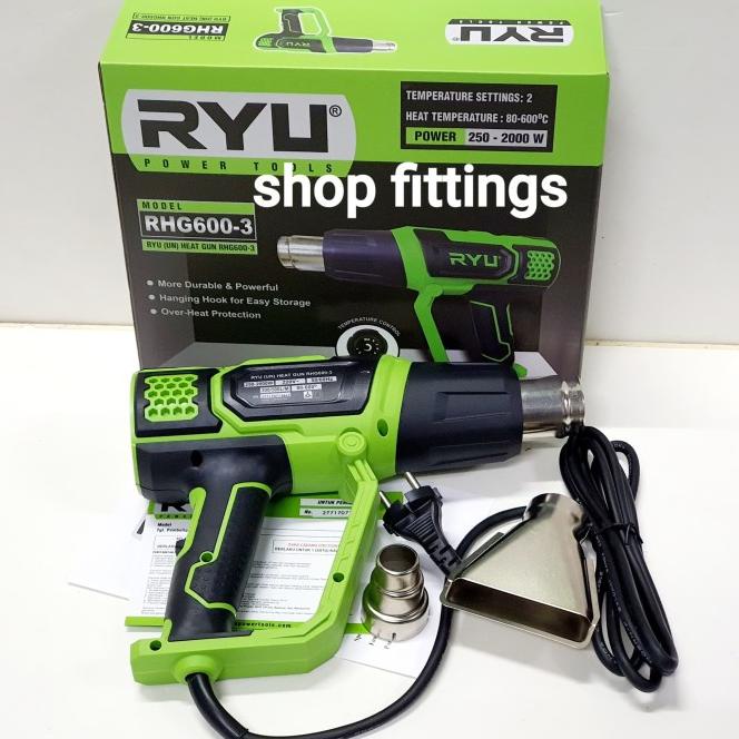 Ryu Rhg 600 Blower Heat Gun Mesin Pemanas Hot Air Gun Atur Setel Panas