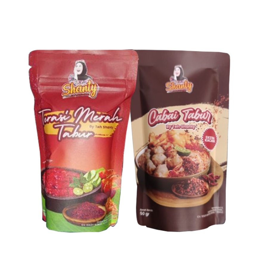 

Teh Shanty Terasi Merah Tabur 125gr Cabai Tabur 75gr