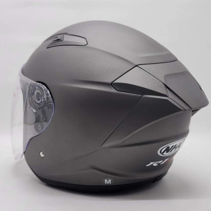 Nhk R1 Elite Dark Grey Doff Solid Helm Half Face R 1 Elit Abu Polos
