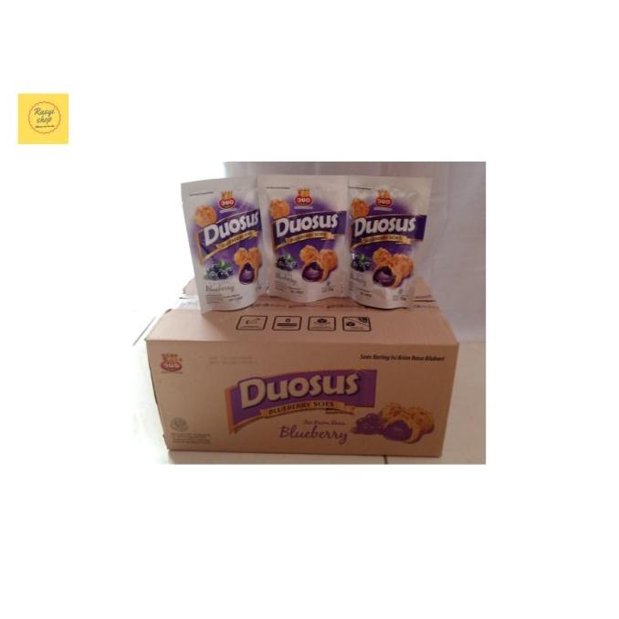 

Duosus Blueberry 1 Dus isi 30 X 35Gr Kue Sus Kering Isi Krim Blueberry