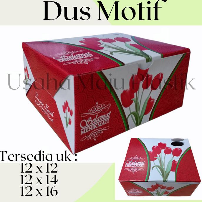 100lbr Dus Kotak Box Snack Kue Polos 12X12 12X14 12X16 Kardus Putih