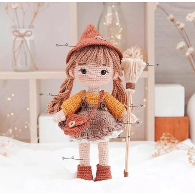 Diy Boneka Rajut Crochet Doll Diy Kit Lengkap Merajut Do It Yourself