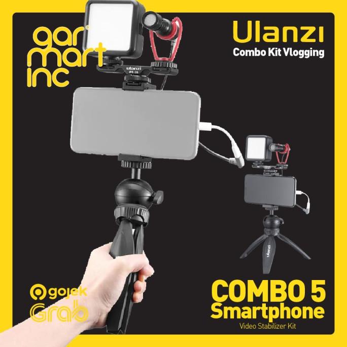 Ulanzi COMBO 5 Kit Smartphone Vlogging Paket Rig Vlog Tripod Mic LED