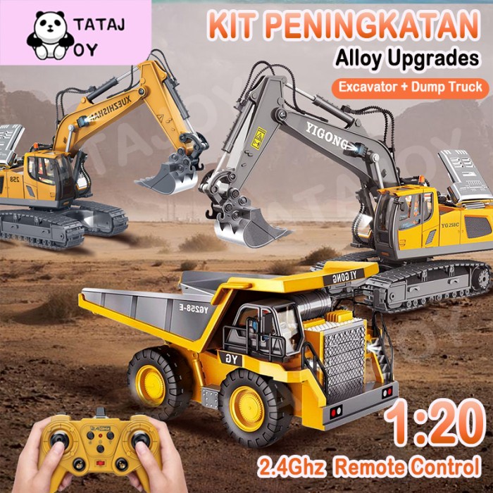 Bestseller 2.4Ghz Rc Excavator Paduan Mainan Rc Rc Truk Truk 11 Saluran Excavator