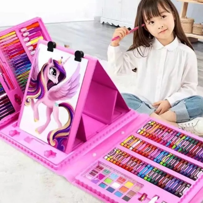 

(☼-PKUご] Crayon Art Set Colouring Box/ Krayon Lengkap/ Set Mewarnai / super.kerren..