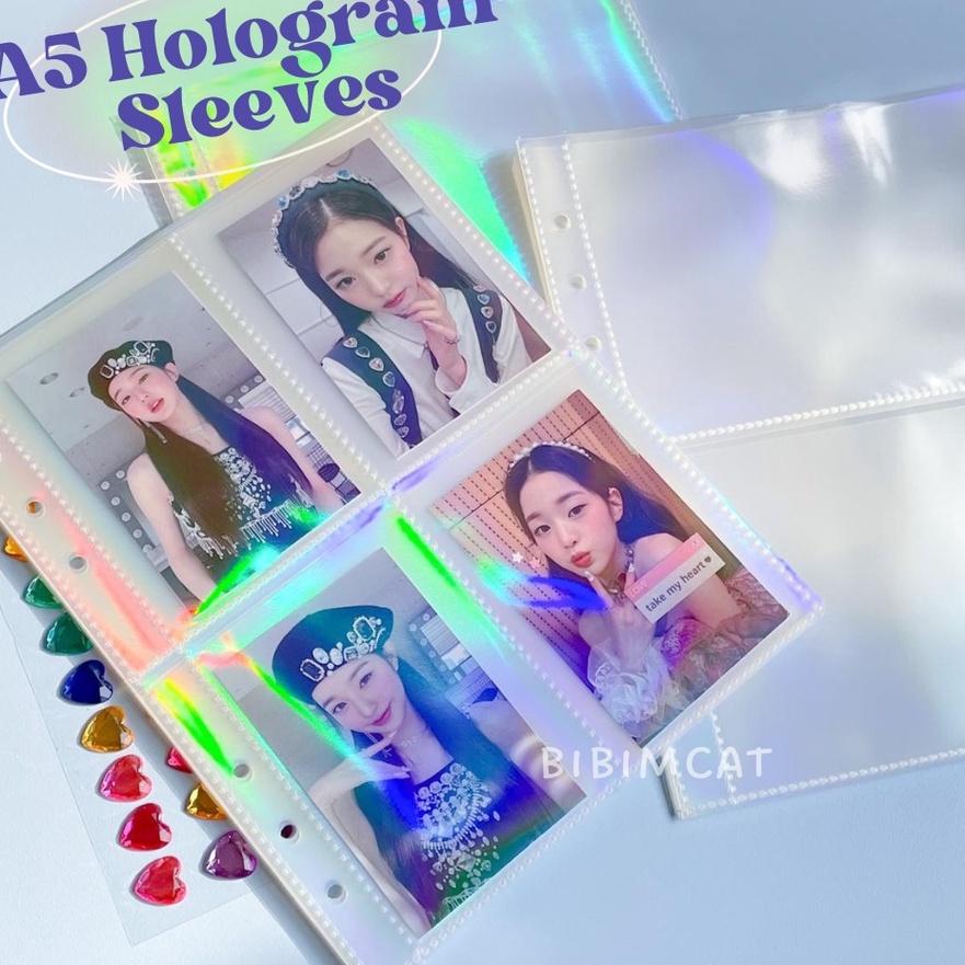 

[❦♡ G8T> (A5 Size) Hologram Sleeve Binder A5 6 Ring (1 SET 10 lembar) /banyak dimiinati.!!