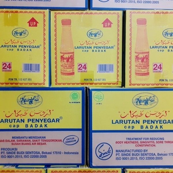 

Larutan Penyegar Cap Badak Botol Besar 500ml Dus Karton Isi 24 Botol