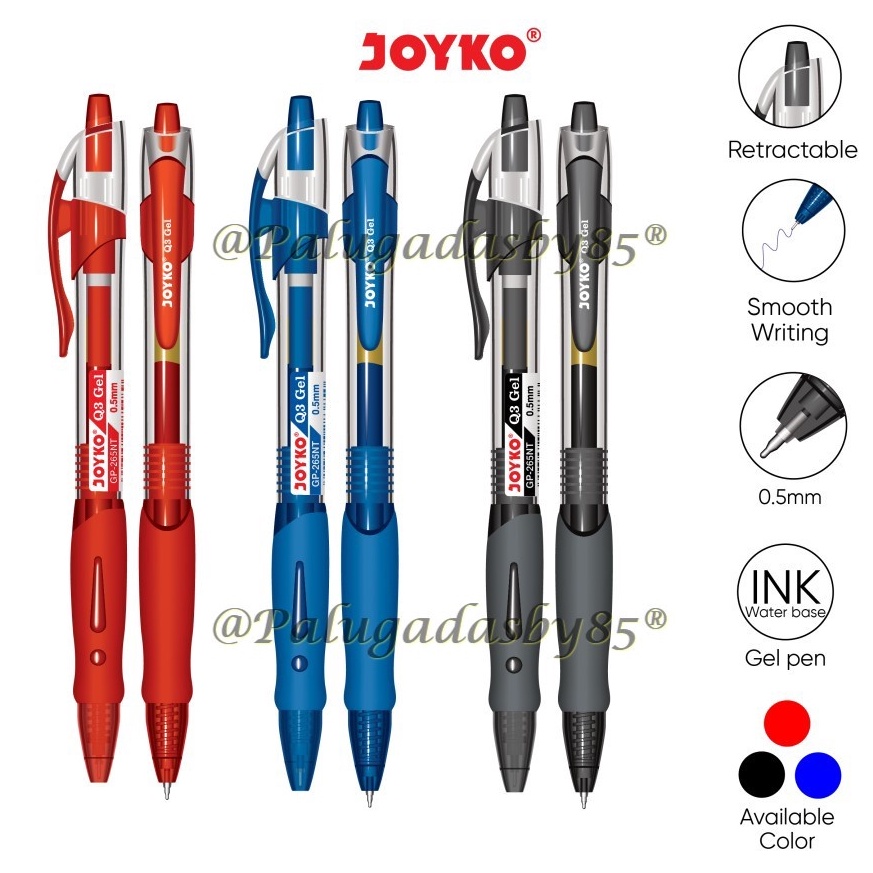 

Terbatas.. JOYKO Bolpen Joyko GP-265NT Q3 0.5 Gel Pen (1 Pak Isi 12 Pcs) / Pena Gel Joyko GP 265NT / Joyko 265 NT / Gel Pen Joyko / Pulpen Joyko / Pena Joyko / Pulpen Gel Joyko 02G
