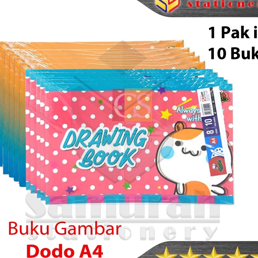 

(O-P✪➸S] Buku Gambar Dodo Ukuran A4 1 Pak isi 10 Buku / Drawing Book Uk A 4 / Buku Sketsa Mengambar Kecil Untuk TK SD SMP SMA/ paliing.laris.!!