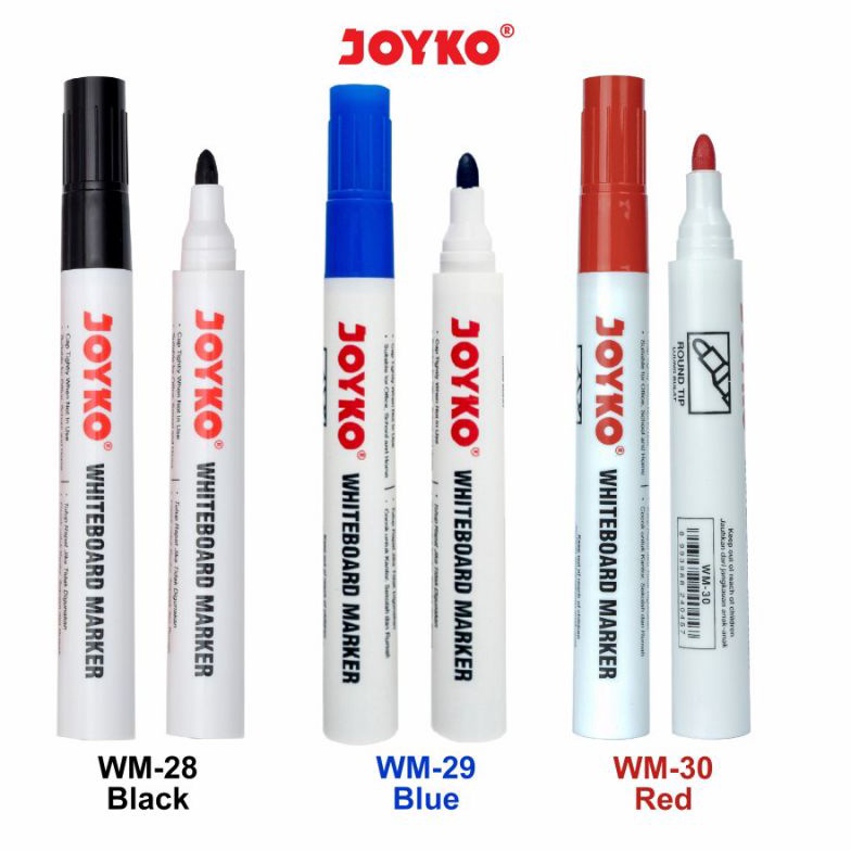 

Miliki Sekarang Spidol Whiteboard Joyko WM-28,29,30 ( 1pak/12pcs ) 7E7