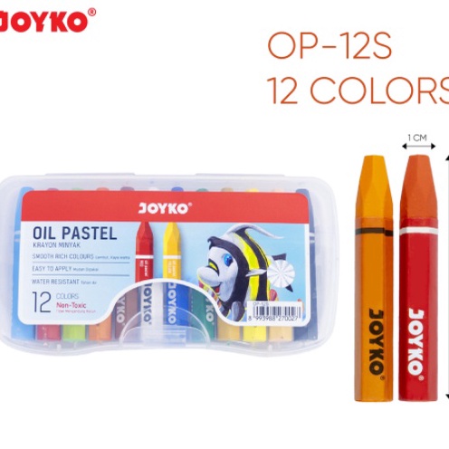 

[R-Q❤♫B> Crayon 12 warna titi JOYKO / oil pastel- langsung.kirim.!