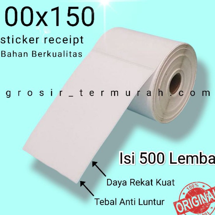 

[LR☑.V➤) Kertas Thermal 100x150 mm isi 500 Pcs/ Label thermal barcode Roll A6trending.