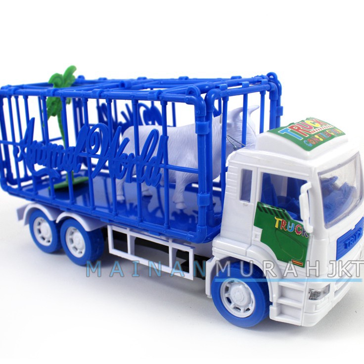 ￣ MAINAN ANAK TRUCK ISI HEWAN HEAVY MACHINE ST2044 TRUK PENGANGKUT HEWAN SAPI KURBAN g Kualitas Prem