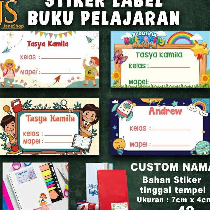

[♫ L✪6O] Isi 42 Stiker Mapel - Label Buku Pelajaran Sekolah - Stiker mata pelajaran TANPA PO- paaling.laris.!!