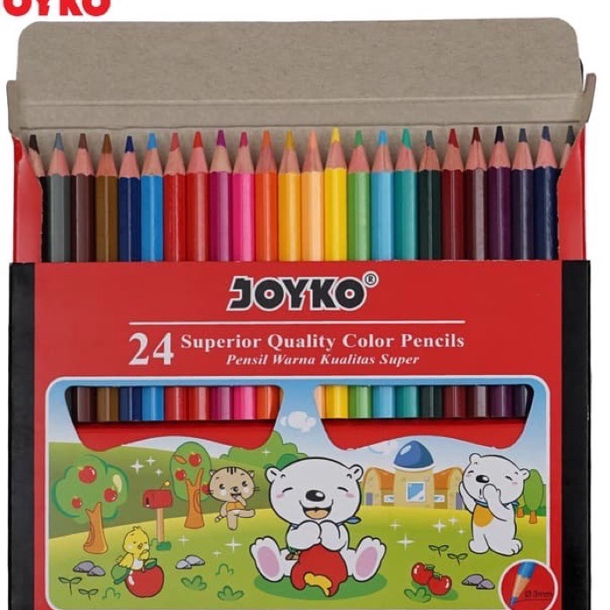 

(ご O㊚9U> Color Pencil / Pensil Warna Joyko CP-S24 / 24 Warna- kekiniian.