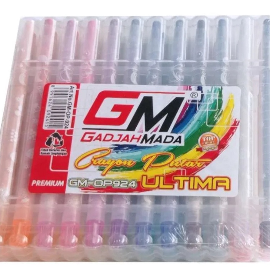 

[➸ K☎LH) KRAYON CRAYON PUTAR 24 WARNA GM-OP924 WARNA PASTEL/ supeer.keren.!