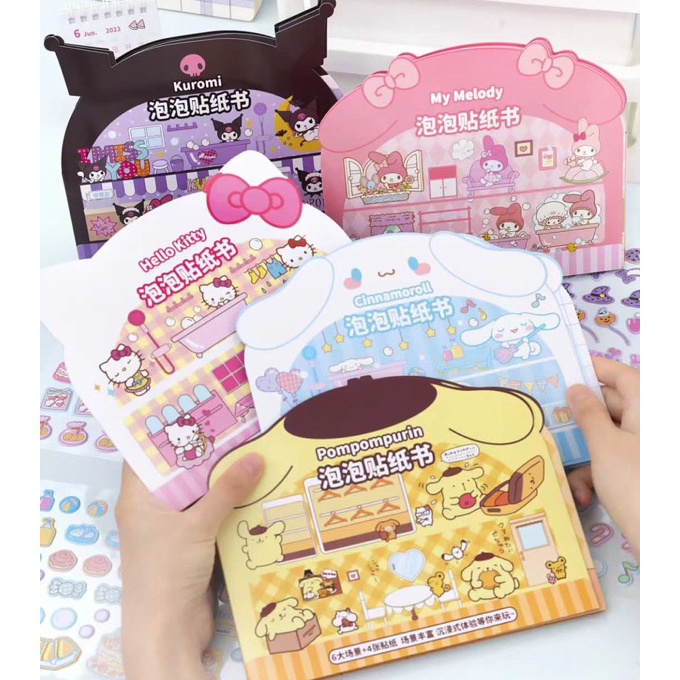 

[H-I➛ご5] STICKER VIRAL SANRIO / STICKER DIY SANRIO 3D / STICKER BOOK SANRIO HOME- paaling.laris..