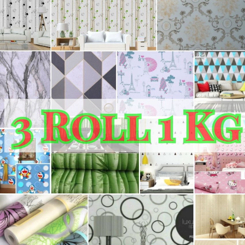 (➲N-»G13] HEMAT ONGKIR 1 KG PEMBELIAN 3 ROLL Wallpaper Dinding Motif Salur, Kotak - Sticker Dinding Murah - Walpaper Tembok Kamar - Wallpaper Dinding Kamar Tidur - Walpaper Stiker Dinding supeer.keren..