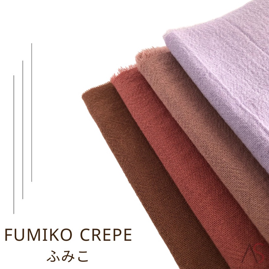 Terlaris Today Kain Fumiko Linen Crepe Original Japanese Construction harga per 0,5 yard --- Fumiko”
