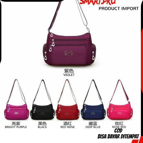 CHEKOUT SP (COD) - Z-004 TAS IMPORT SELEMPANG NILON WANITA TERBARU BATAM KEKINIAN 2021 ANTI AIR