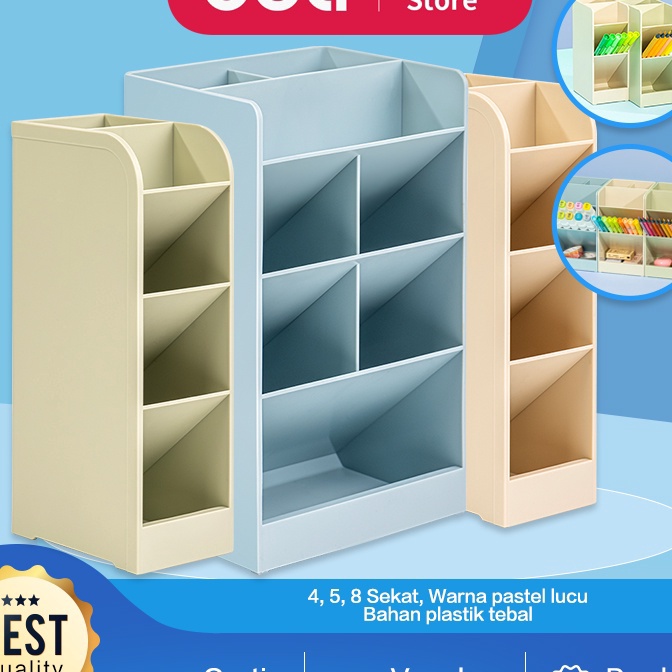 

[G-V➤☆9] Deli Pen Holder / Rak Tempat Pulpen Pensil 4 5 8 Sekat Pastel Lucu 89XX- aamanah.
