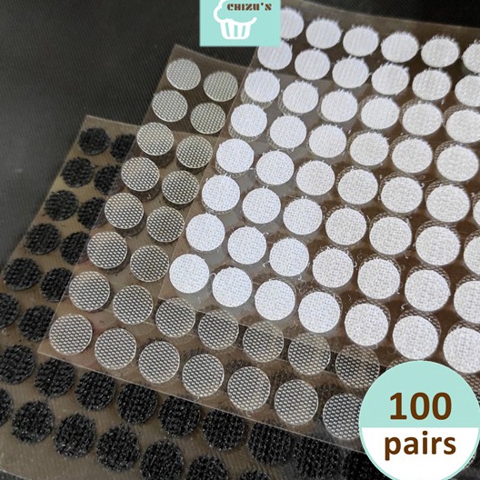 

(J6ご/J☞> [10mm] 100 Pairs Sticker Velcro Bulat | Busy Book | Double Sided Tape | Perekat | Stiker | Prepet | Prepetan | 1cm- baanyak diminati..!
