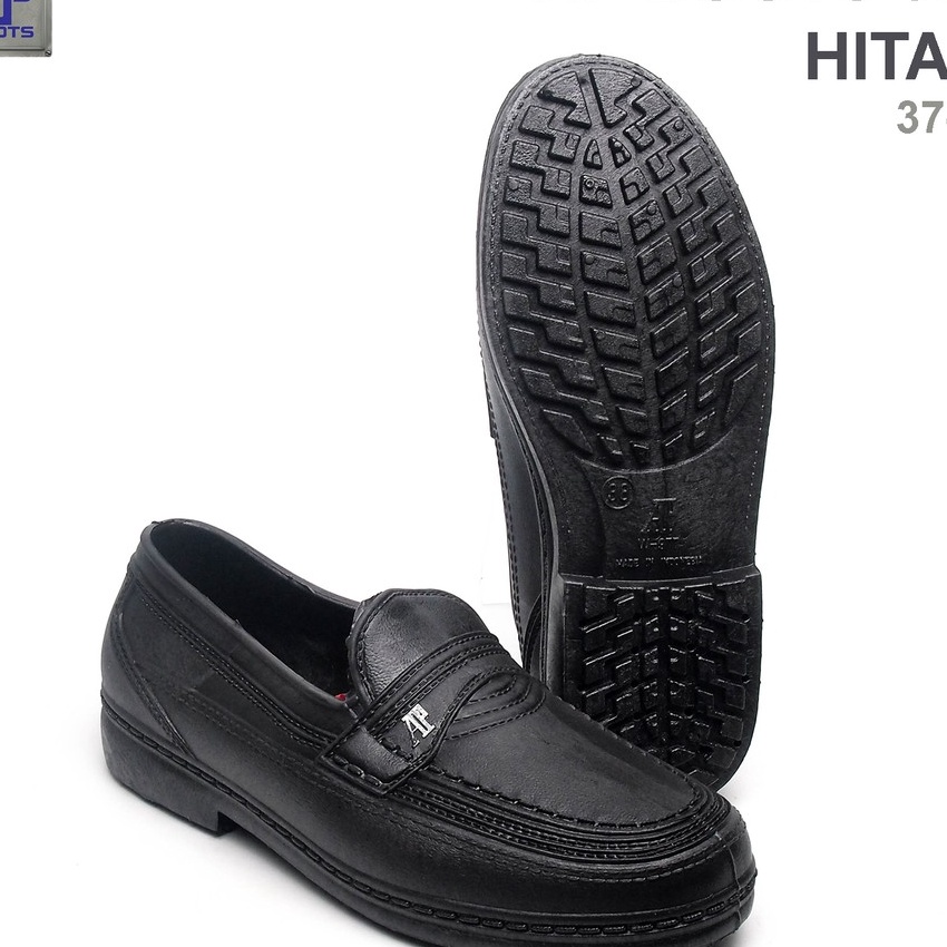 [X-P➲☀4> AP Boots AP 977 Hitam - Sepatu Pantofel PVC/ siapp.dikirim..
