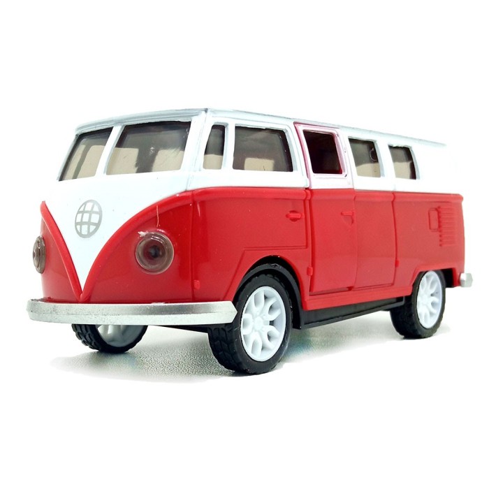 Toy Addict VW T1 Classic Car Merah Diecast Metal Mainan Mobil Klasik