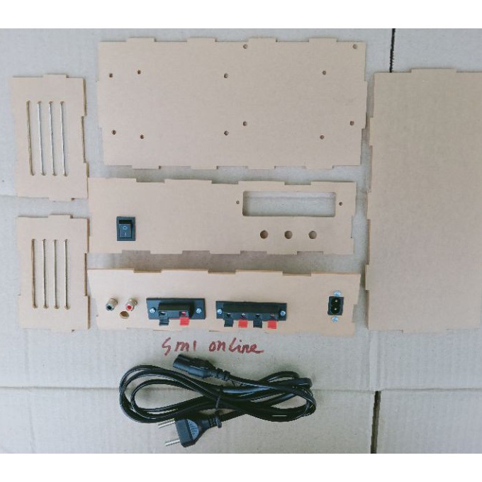 (TD☎.N❤) Boxs acrylic transparan bening untuk amplifier class D Tpa3116D2 + mp3 usbamanah..