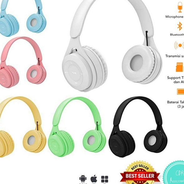 (➛.HBI㊖) Headphone Macaron Wireless Y08 /Stn 36 Bluetooth Headphone Macaron Y-08 /Stn 36/ treending.