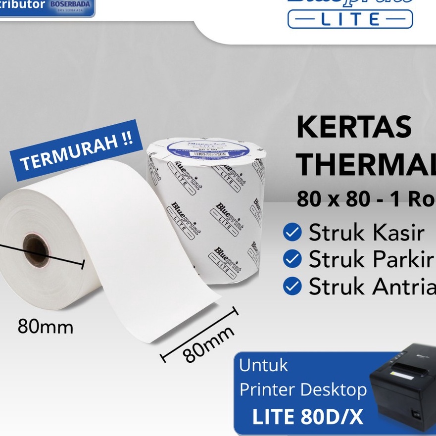 

(♥ D㊚TG> BLUEPRINT LITE - Kertas Struk Thermal Paper 80x80 mm/ kekinian..