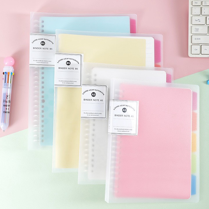 

[R15☑/Kご> Binder A5/B5 Cover Berwarna Transparan Plastik Tebal Include Kertas dan Pembatas/ amanah.!