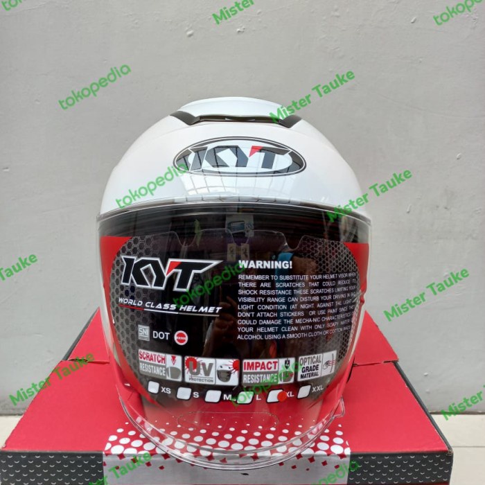 Helm Kyt Kyoto Putih Solid/White Original