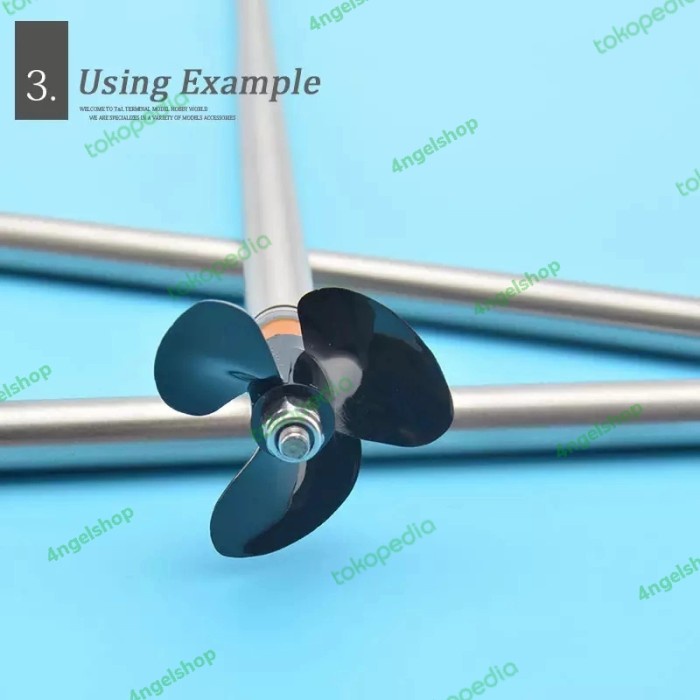 FLASH SALE RC BOAT PROPELLER 34MM 35MM BALING 4MM 3 BLADE 3 DAUN TERBARU
