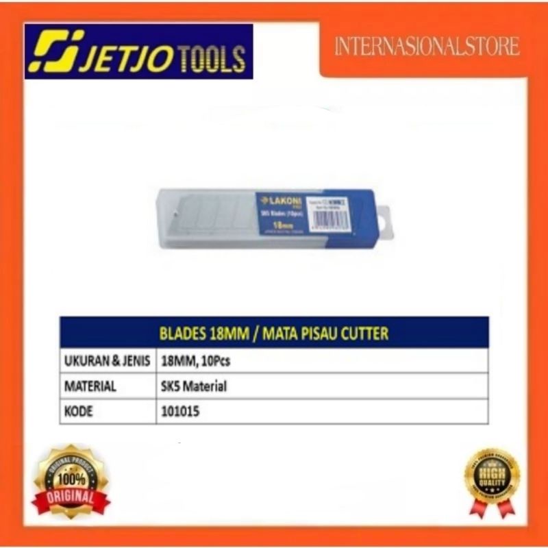 

ISI PISAU CUTTER 18MM JETJOTOOLS 101015