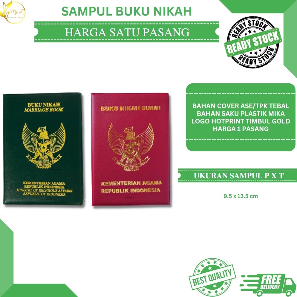 

wecf -46 Sampul Buku Nikah Suami & Istri Cover Bahan Kulit ASE TPK Sale of Day